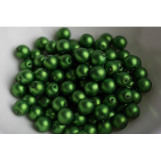 Perla kulatá matná tmavě zelená
