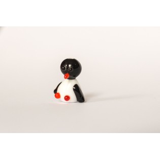 Ručně vinuté skleněné perly – tučňák