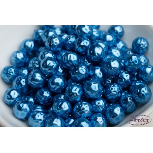 Perla tvarovaná lesklá modrá