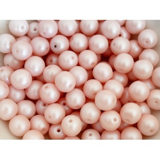 Perla kulatá duhová něžně růžová (100 ks)