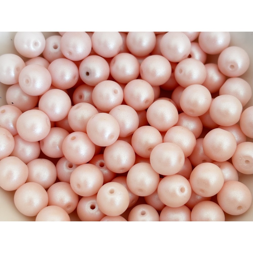 Produkt Perla kulatá duhová něžně růžová (100 ks) – perlex-jablonec.cz