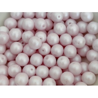 Perla kulatá duhová světle růžová (100 ks) | perlex-jablonec.cz