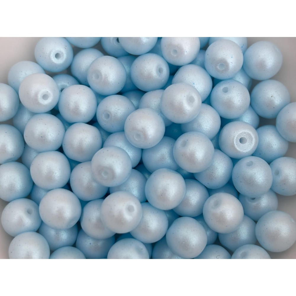 Produkt Perla kulatá duhová blankytná (100 ks) – perlex-jablonec.cz