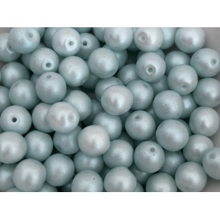 Perla kulatá duhová mátově zelená (100 ks) | perlex-jablonec.cz