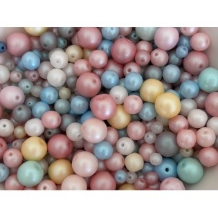 MIX Perly kulaté duhové 4-6mm | perlex-jablonec.cz